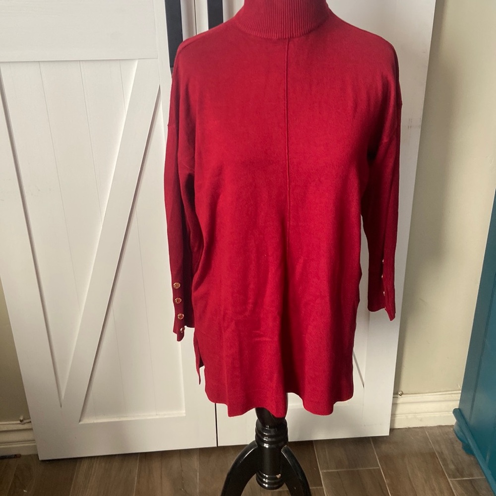 Ann Klein sweater with gold button detail